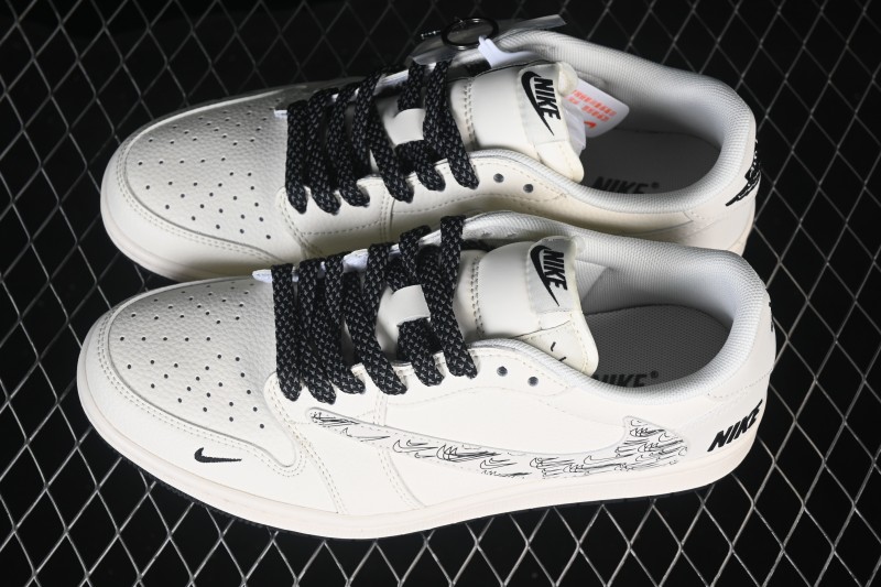 Nike Air Jordan 1 Low Retro Basketball Shoes with Premium Leather and Custom Detailing - HH7518-091