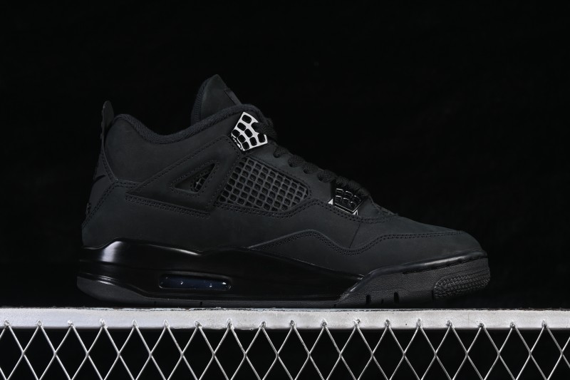 Air Jordan 4 Retro Black Cat Premium Suede Sneakers - FV5029-010