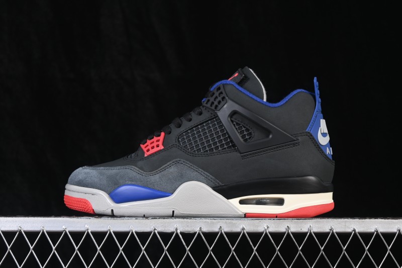 Nike Air Jordan 4 Retro Running Shoes with Military Blue and Neutral Grey Accents - FV5029-003