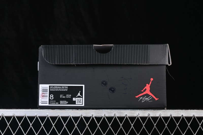 Nike Air Jordan 4 Retro Running Shoes with Military Blue and Neutral Grey Accents - FV5029-003