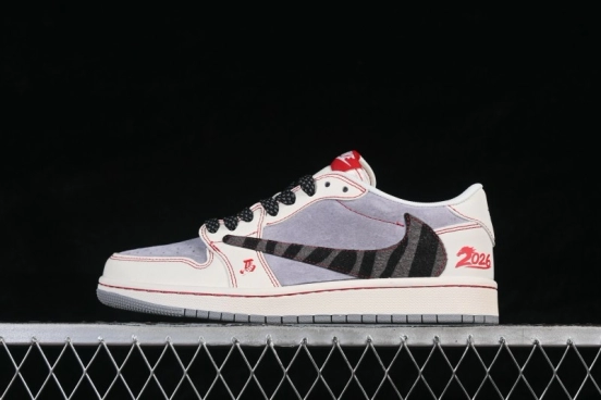 Nike Air Jordan 1 Low OG SP Travis Scott x Fragment Design AJ1 Low Ice Cream / Olive Snake - FF9989-012