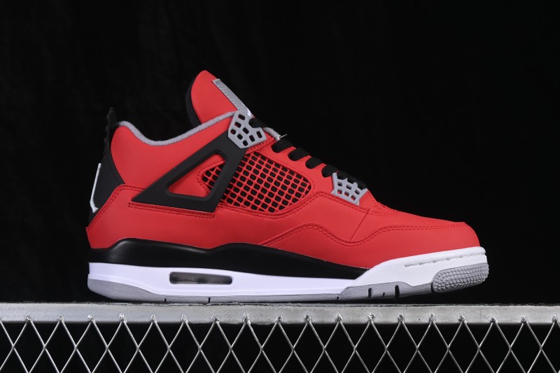 Nike Air Jordan 4 Retro Basketball Shoes in Toro Red with Iconic Design - FQ8138-600