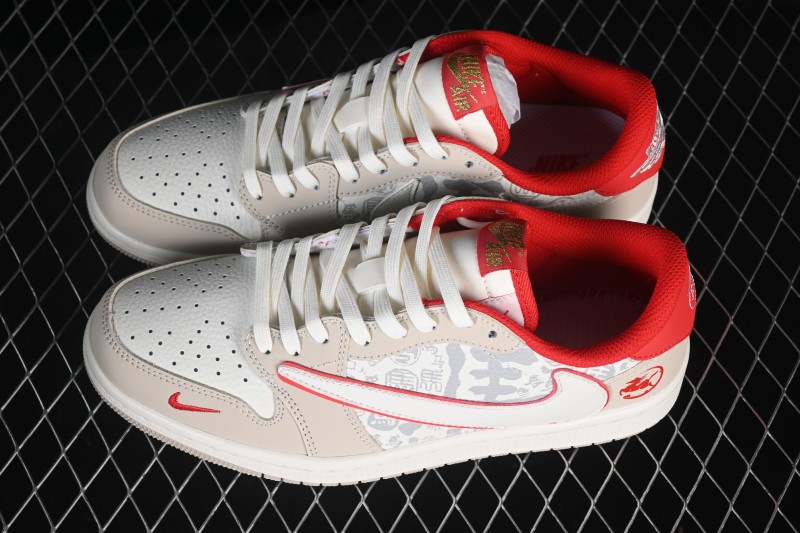 Nike Jordan 1 Low OG SP Travis Scott x Fragment Design AJ1 Low Retro Basketball Shoes - NH0601-062