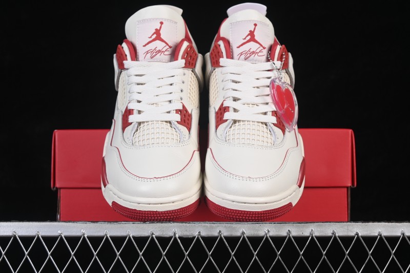 Nike Air Jordan 4 Retro 'Valentine's Day' Mens Womens Basketball Shoes with Premium Suede Upper - HV0823-108