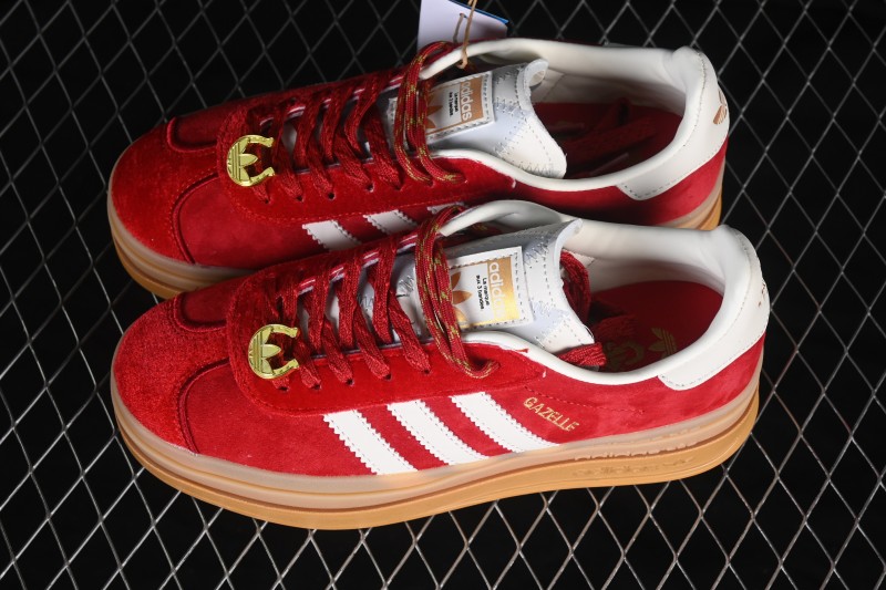 Adidas Originals Gazelle Bold Low-Top Casual Shoes with Retro Design and Cushioned Sole - KJ4293