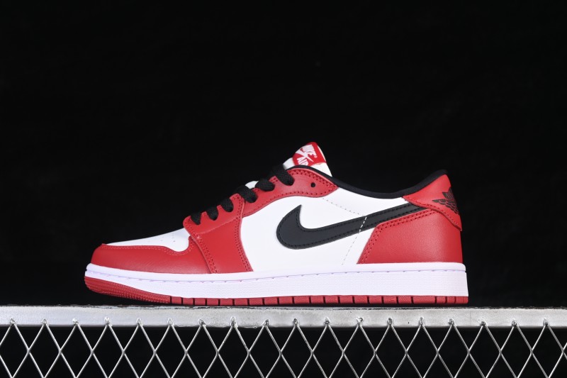 Nike Air Jordan 1 Low OG Casual Skateboarding Shoes White Red Black - HQ6998-600