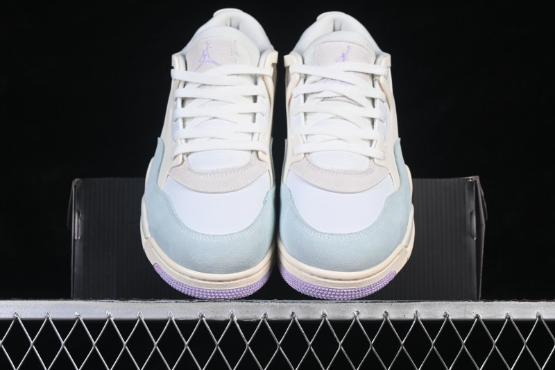 Nike Air Jordan 4 Remastered AJ4 Retro Trainers with Mixed Textile, Leather and Suede Upper - IB7408-133