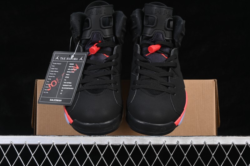 Nike Air Jordan 6 Retro Sneakers with Infrared Accents and Classic Design - CT8529-001