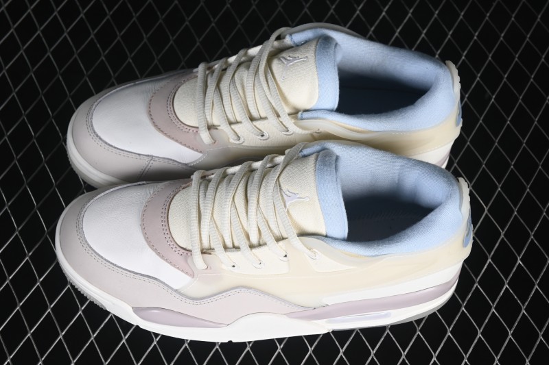 Nike Air Jordan 4 Remastered Retro Sneakers with Mixed Textile, Leather and Suede Upper - IB8862-141