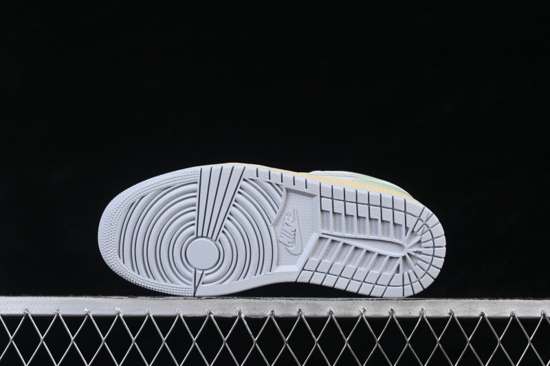 Nike Air Jordan 1 Low Retro Lifestyle Basketball Shoes with Light Blue Color Blocking - DC0774-108