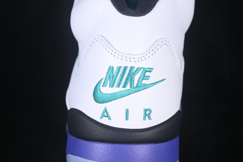Nike Air Jordan 5 OG Grape Retro Basketball Shoes with Premium Full-Grain Leather - HQ7978-100