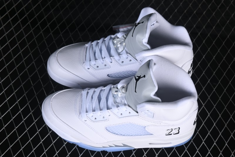 Nike Air Jordan 5 Retro OG 'White Metallic' Basketball Shoes with Iconic Design - HQ7978-103