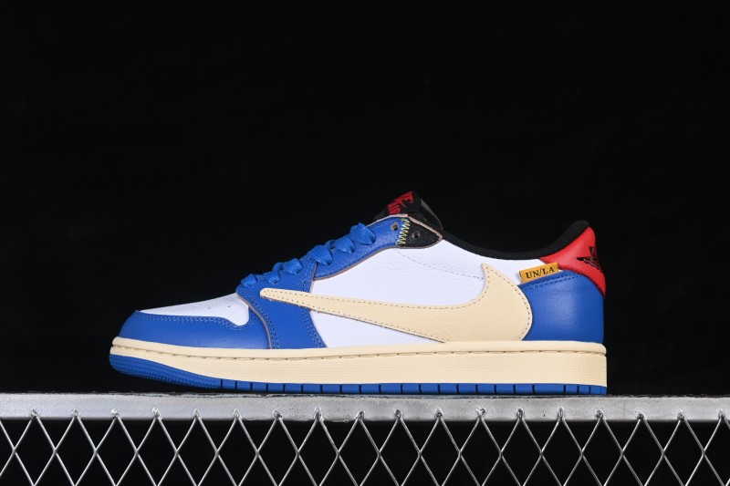 Nike Travis Scott Air Jordan 1 Low OG Retro Basketball Shoes with Reverse Swoosh - DM7866-111