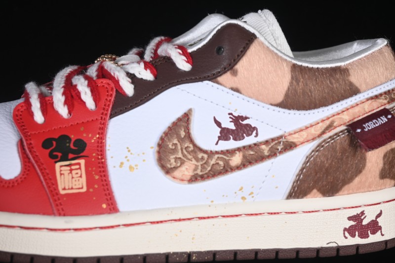 Nike Air Jordan 1 Low Chinese New Year Year of the Horse Retro Basketball Shoes - IQ5321-121