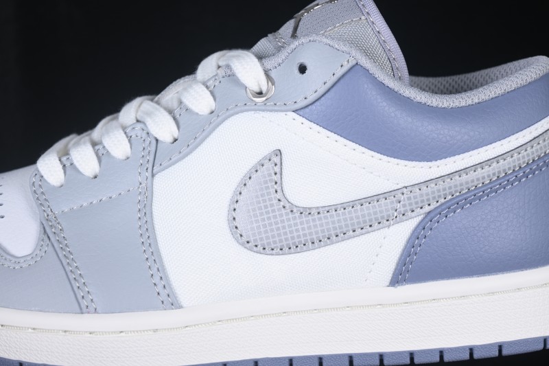 Nike Air Jordan 1 Low Retro Basketball Shoes with Classic White and Light Blue Colorway - IX5003-101