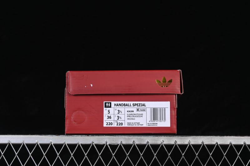Adidas Handball Spezial Retro Casual Skateboarding Shoes with Classic Three-Stripe Design - KJ6299