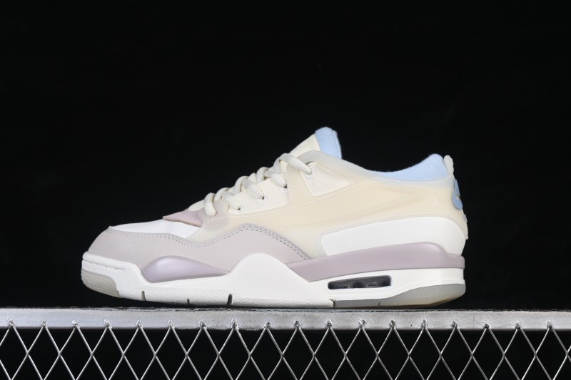 Nike Air Jordan 4 Remastered Retro Sneakers with Mixed Textile, Leather and Suede Upper - IB8862-141