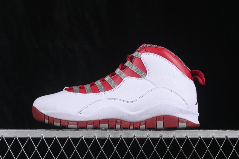 Nike Air Jordan 10 Retro Red Steel Basketball Shoes with Classic Design - 310805-161