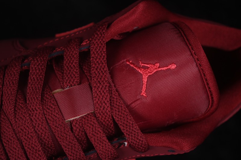 Nike Air Jordan 1 Low Retro Basketball Shoes with Gum Sole in Burgundy - IB7012-600
