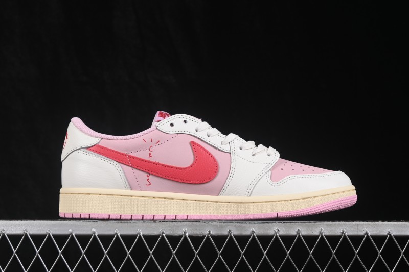 Nike Travis Scott x Air Jordan 1 Low OG Retro Basketball Shoes with Reverse Swoosh Design - IQ7604-101