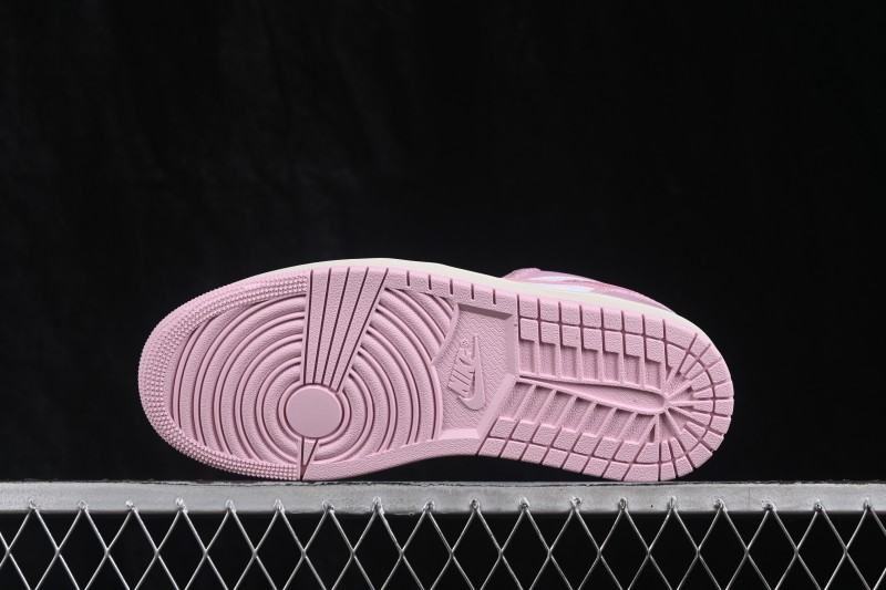 Nike Air Jordan 1 Low Retro Basketball Shoes with Classic White-Pink Colorway - DC0774-607