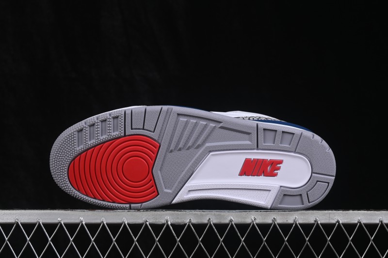 Air Jordan 3 Retro "True Blue" Men's Basketball Shoes with Classic Elephant Print and Premium Leather - IF4396-104