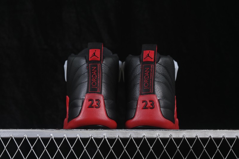Nike Air Jordan 12 Retro Basketball Shoes with Black and Varsity Red Colorway - CT8013-002
