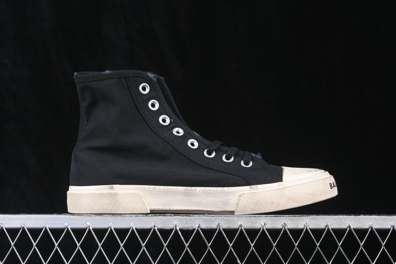 Balenciaga Paris Low Top Distressed Lace-Up High-Top Fashion Sneakers - W3RC11090