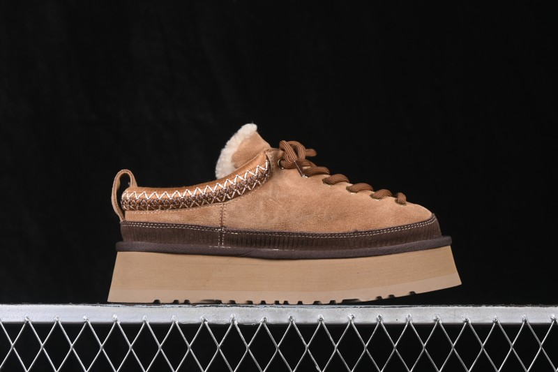 UGG Heritage Lace-Up Slipper Fashion Soft Comfortable Height Increasing Low-Top Casual Shoes - 1180361 CHE