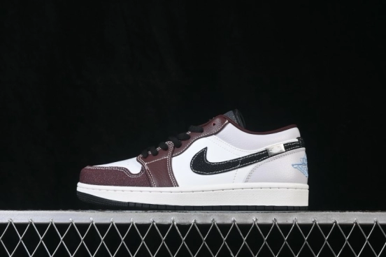 Air Jordan 1 Low OG Wine Red White Grey Low-Top Retro Cultural Basketball Shoes - IZ5846-101