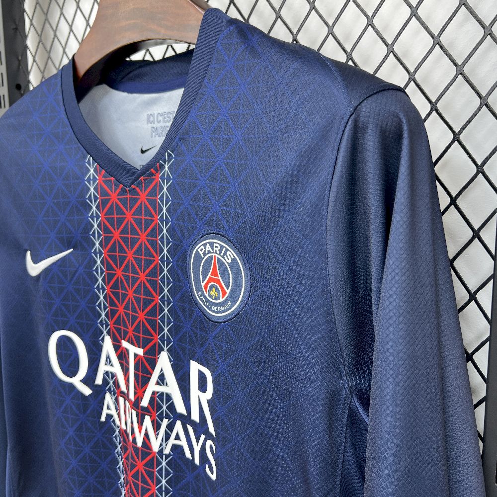 2025/26 Mens Paris Saint-Germain Home Long Sleeve Jersey