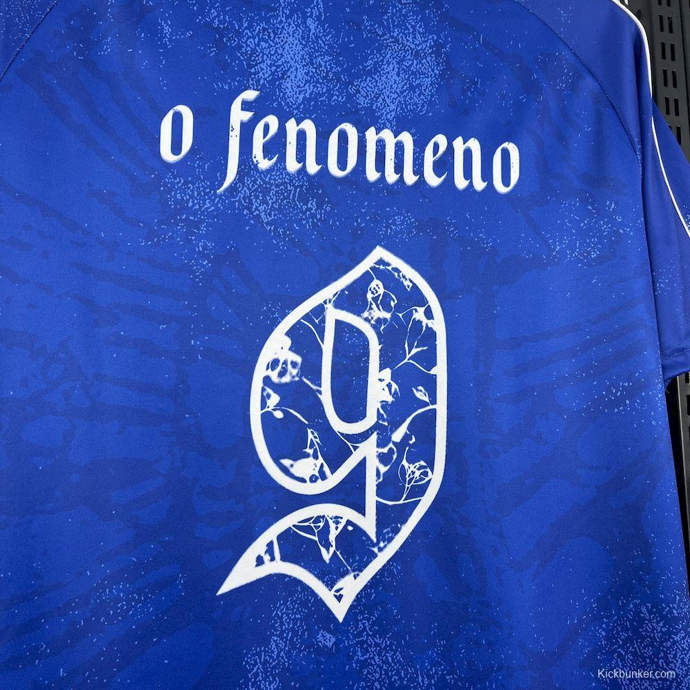 2025 Mens Brazil O Fenomeno#9 Comma Football Blue Jersey