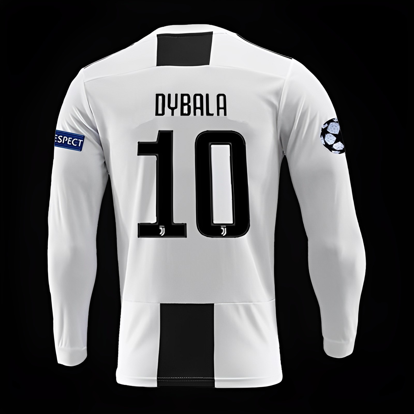Player Version Retro 18/19 Juventus Home Long Sleeve Jersey