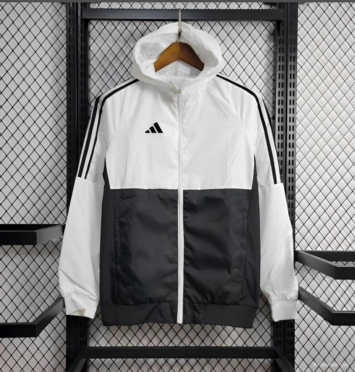 2024 Adidas Black White Windbreaker