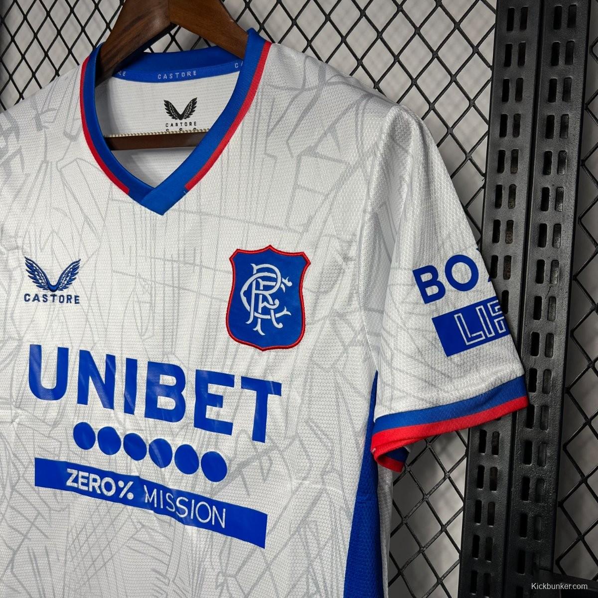 24/25 Glasgow Rangers Away White Jersey