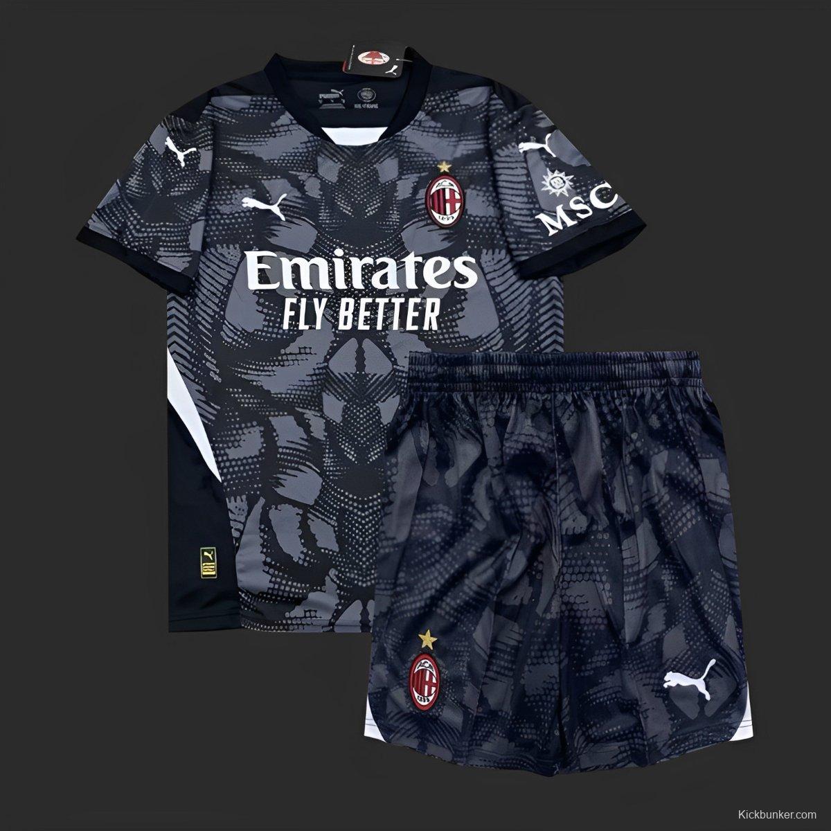 24/25 Kids AC Milan Black Goalkeeper Jersey