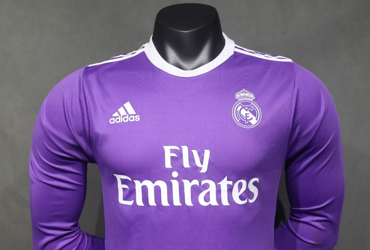 Player Version Retro 16/17 Real Madrid Away Long Sleeve Jersey