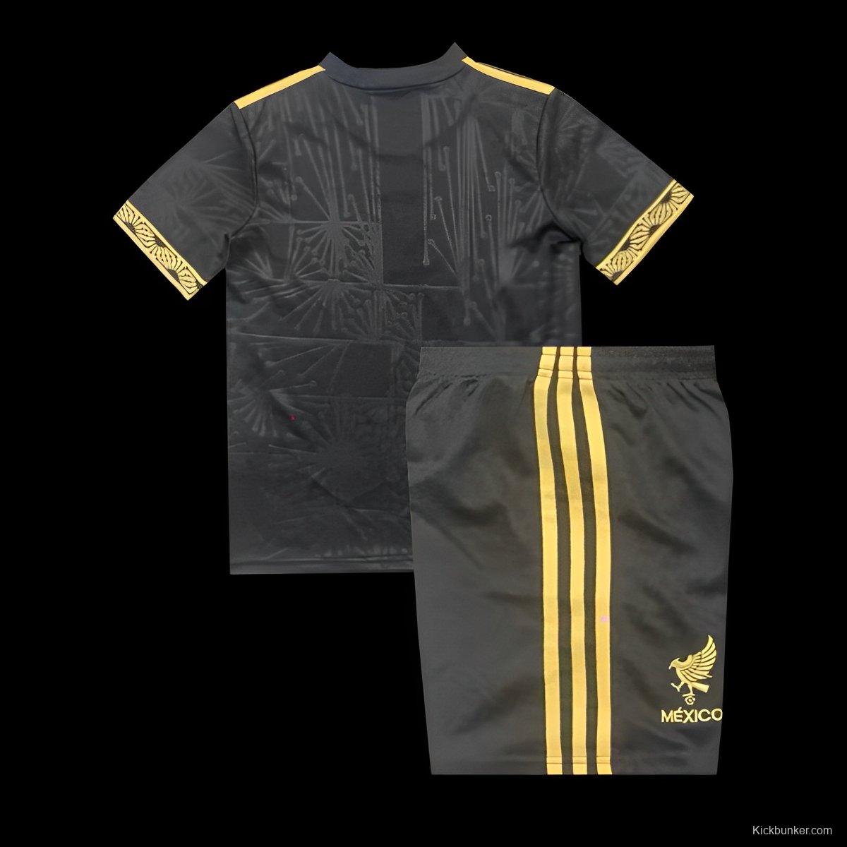 2025 Kids Mexico Gold Cup Black Special Jersey