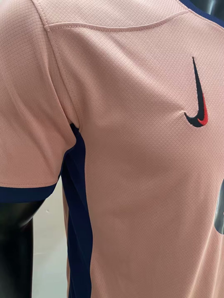 25/26 FC Barcelona Pink with Navy Trim Jersey