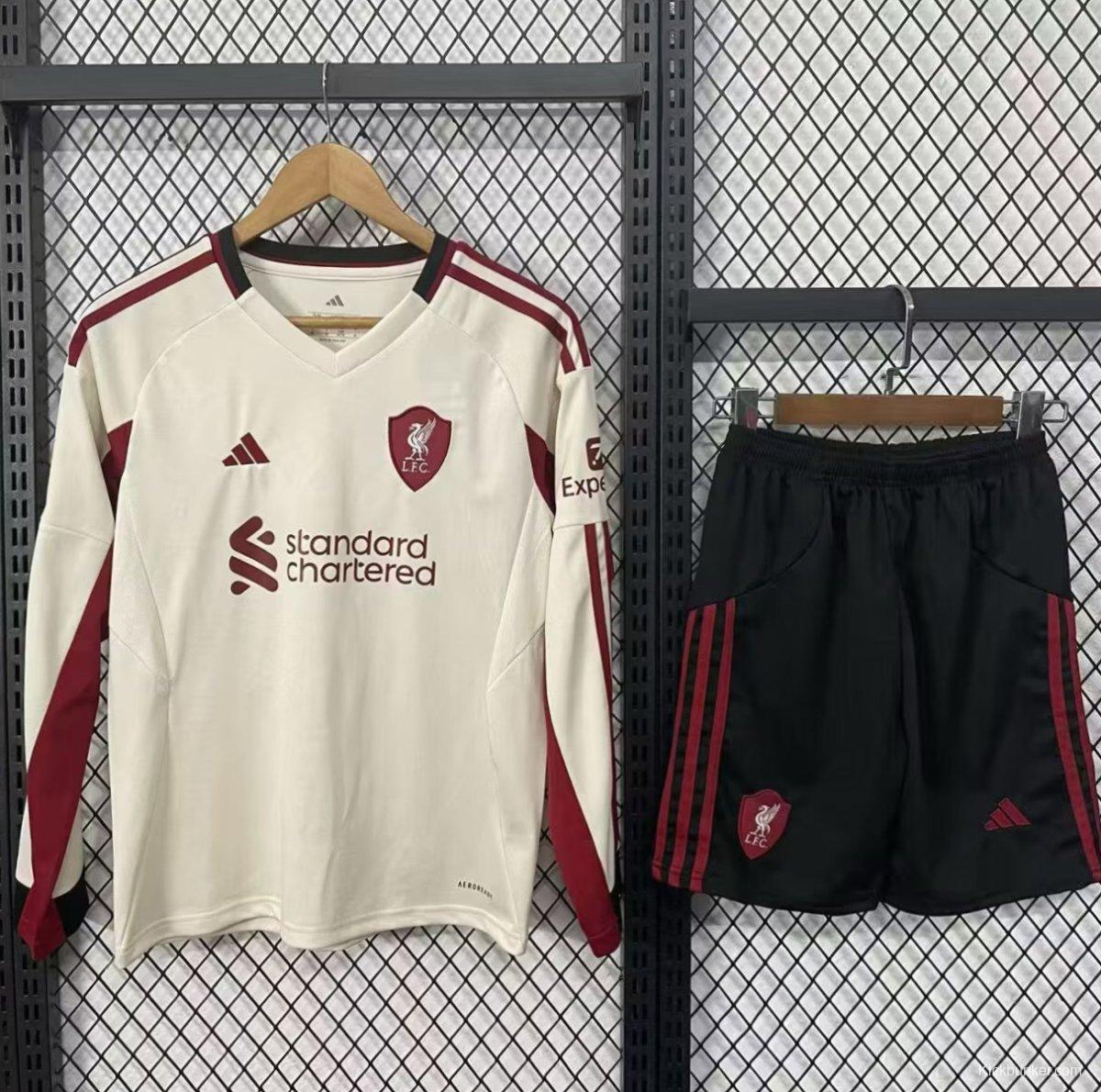 25/26 Kids Liverpool Away Long Sleeve Jersey