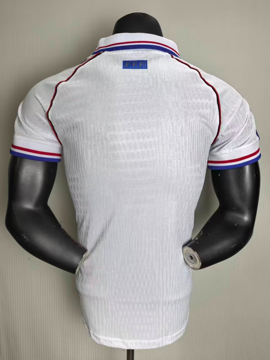 Player Version Retro 1998 France Away White Jersey