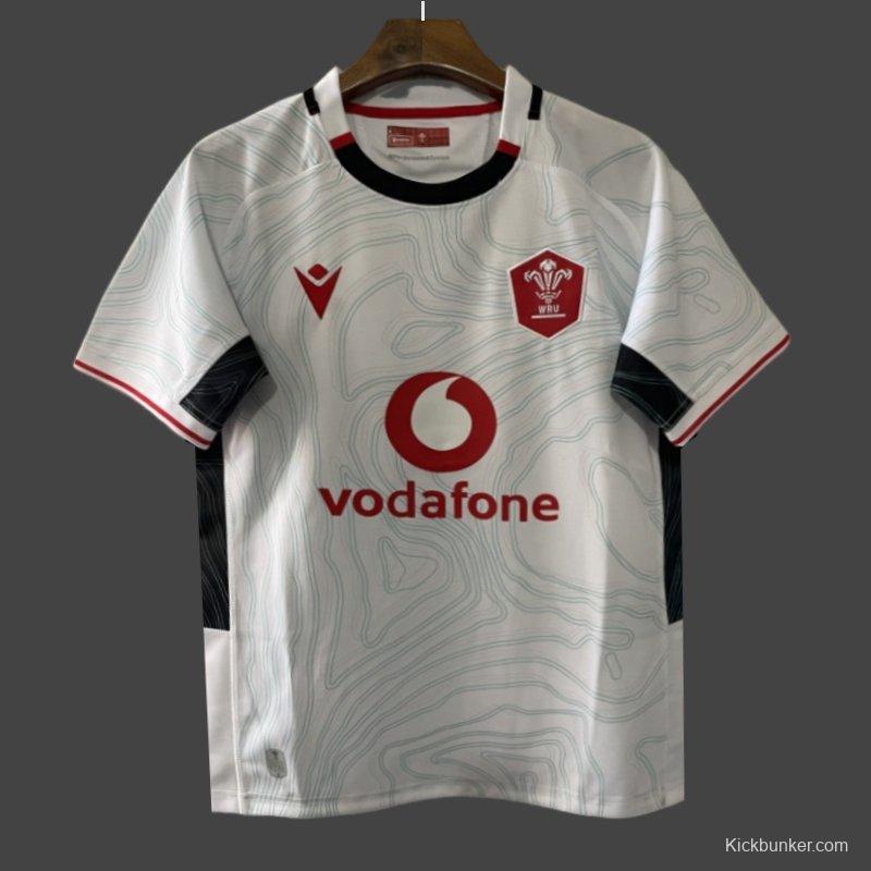 2026 Wales away White with Topographic Pattern Jersey