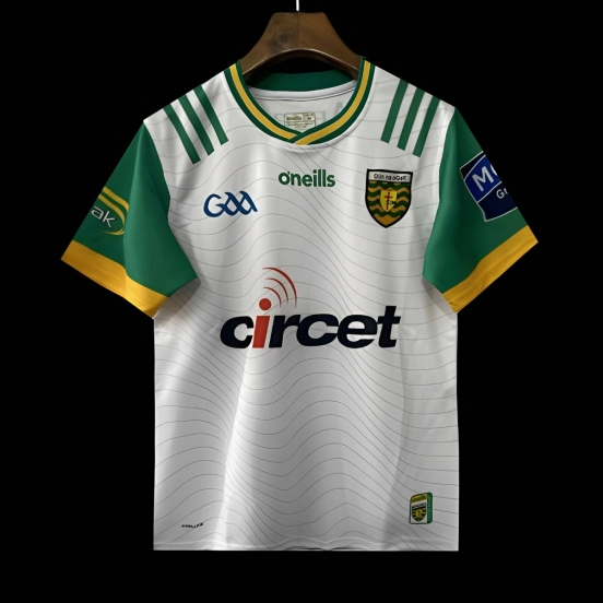 25/26 Donegal GAA White with Green and Gold Trim Jersey