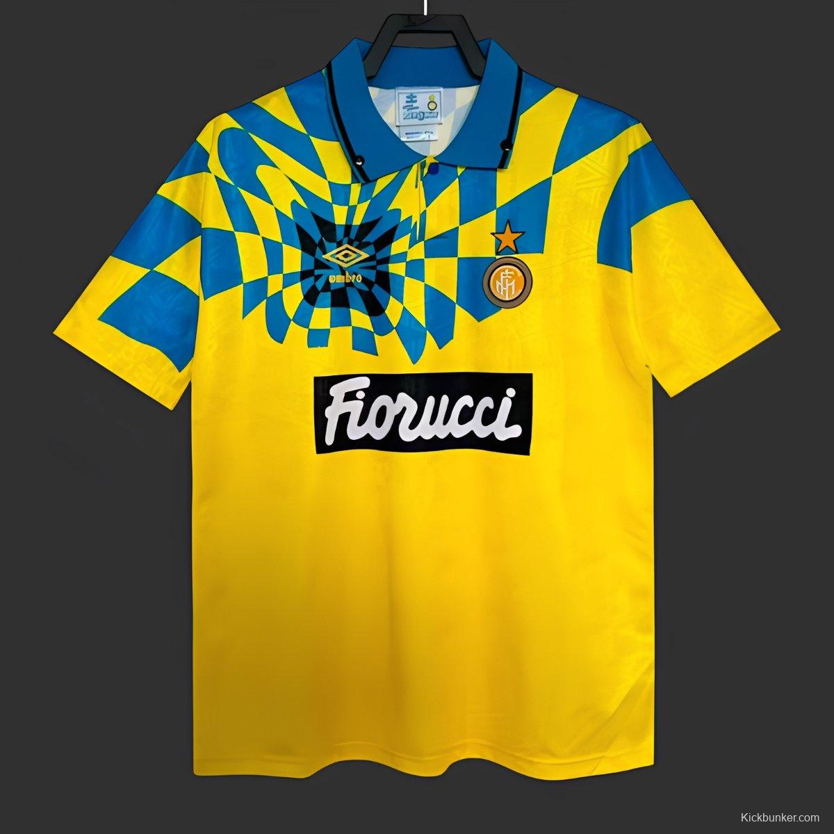 Retro 92/94 Inter Milan Yellow Third Jersey