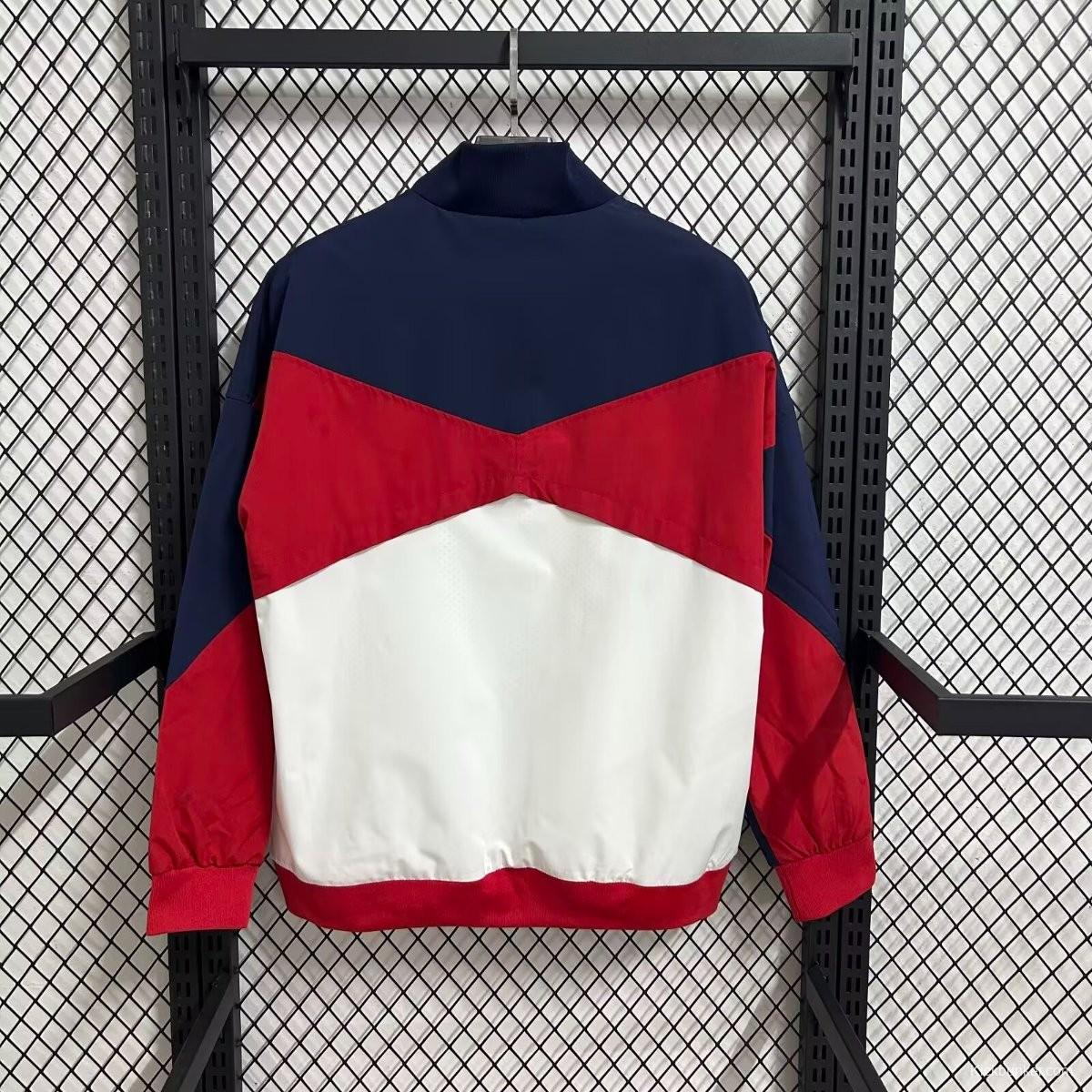 25/26 PSG White Full Zipper Windbreaker