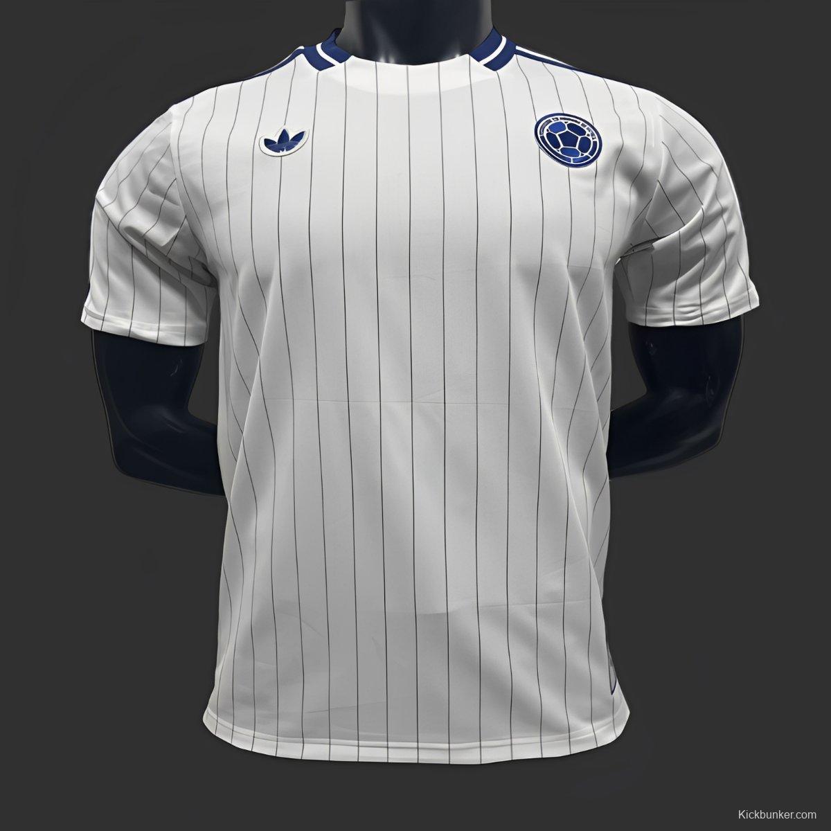 2026 Colombia Adidas Terrace Icons White Jersey