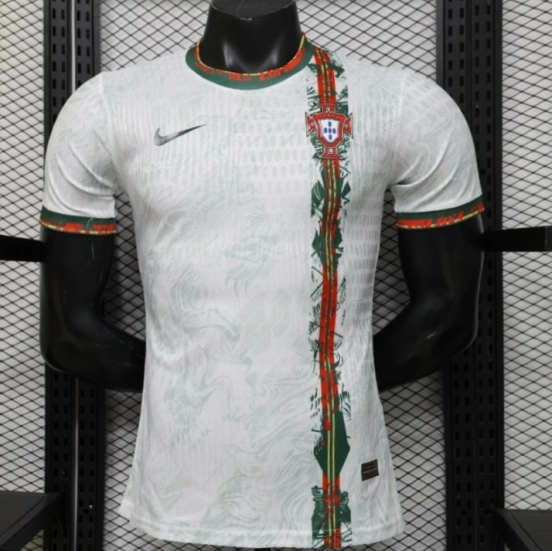 Player Version 2026 Portugal FPF Nike Special Edition White Lion Embossed Heritage Jersey