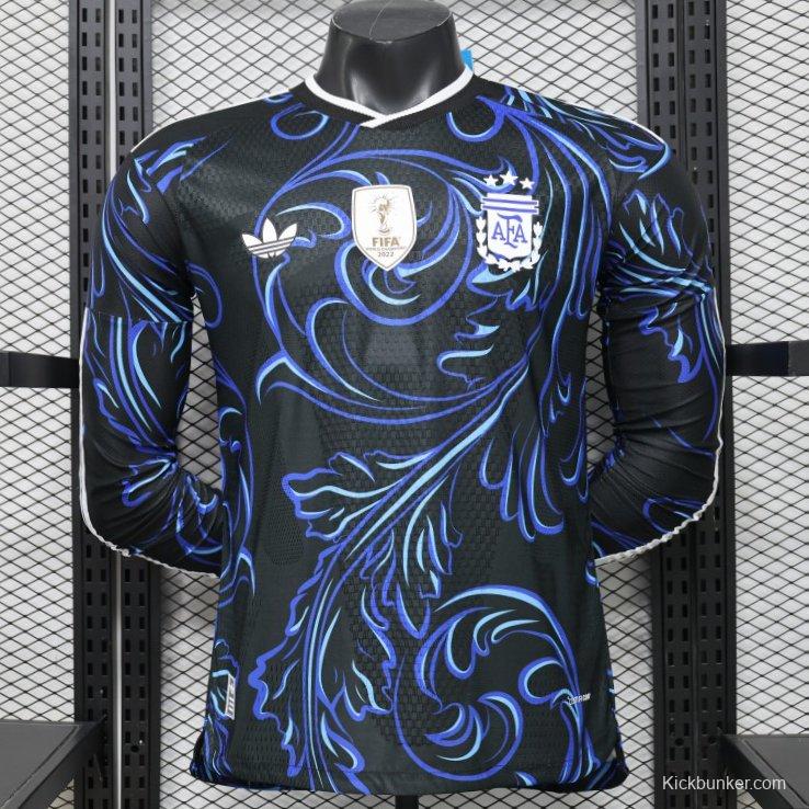 Player Version  26/27  Argentina  Black & Blue  Long Sleeve Jersey