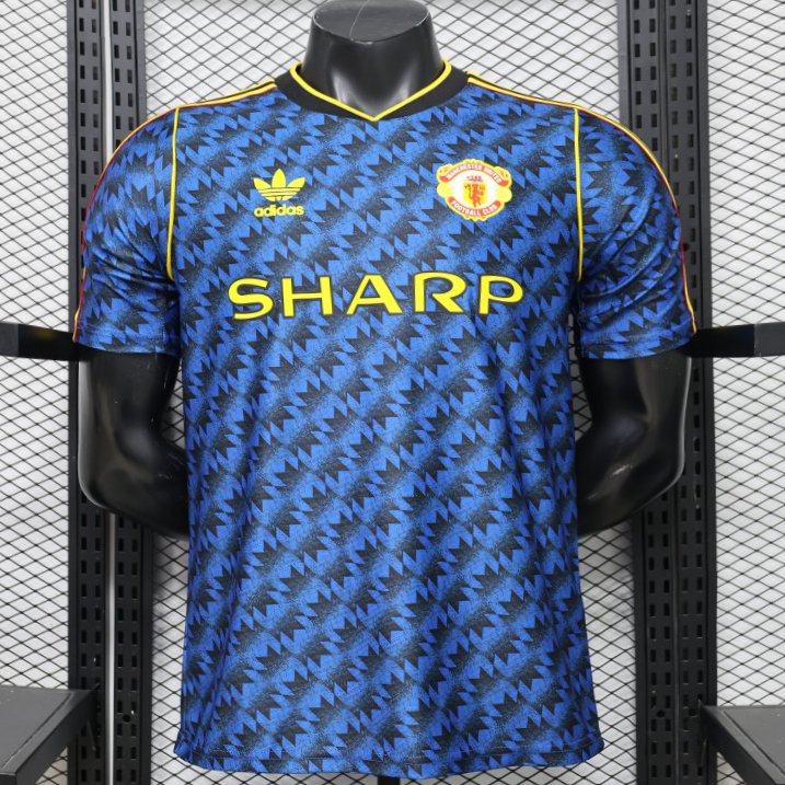 Player Version 2026 Manchester United Blue with Black  Away Jersey