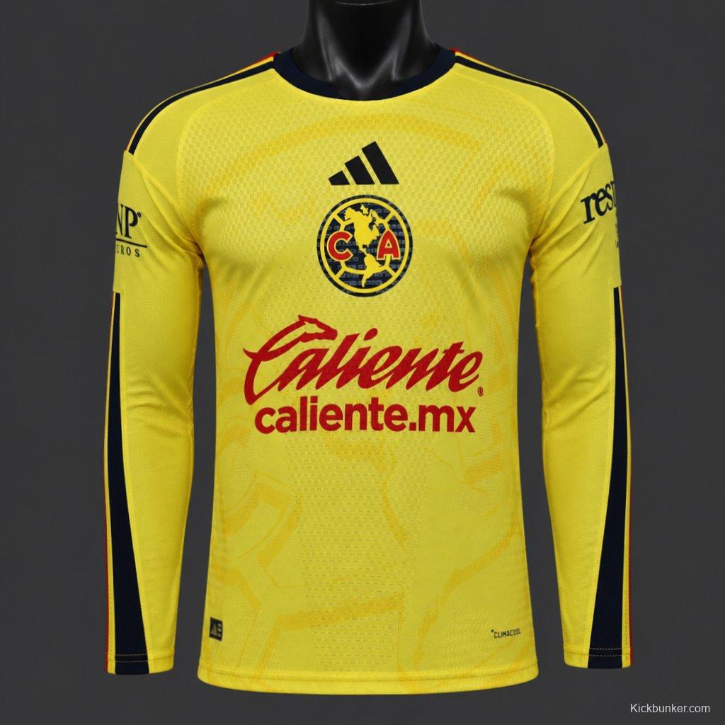 Player Version 26/27 Club America Home Long Sleeve Jersey